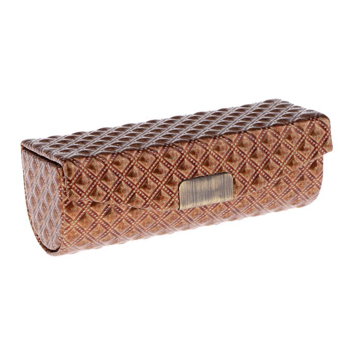 PU Leather Single  Case Holder Storage Box W/Mirror For Brown