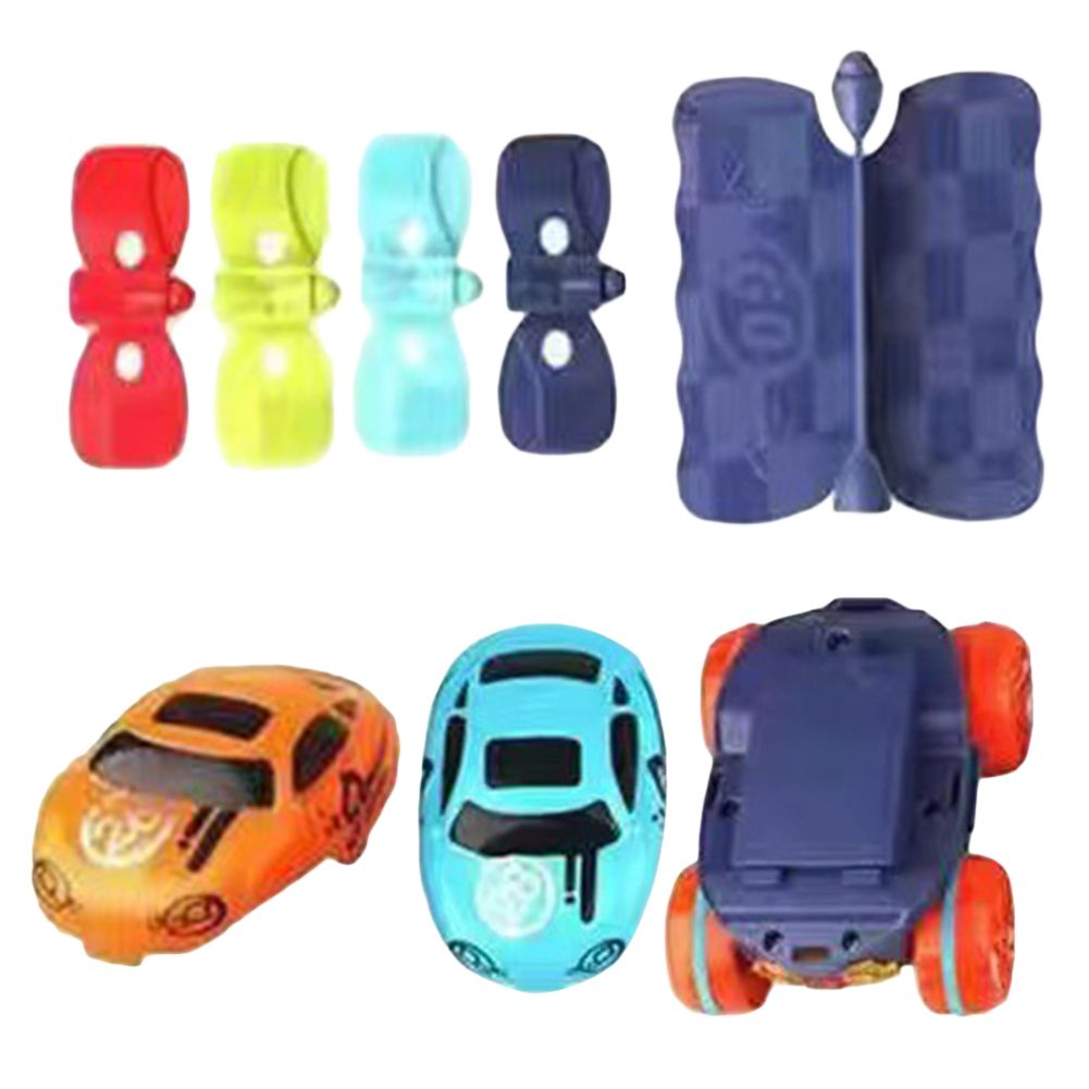 Flexible Rail Electric Car Set With LED Light-Up Car Track Set Flexible Slot