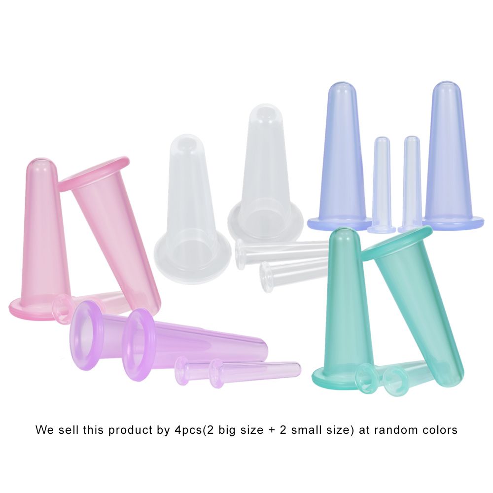 Cellulite Random Cupping Vacuum Colors Silicone Treatment 4Pcs/Set Cupping Care Cup Body Health Device Anti Massage