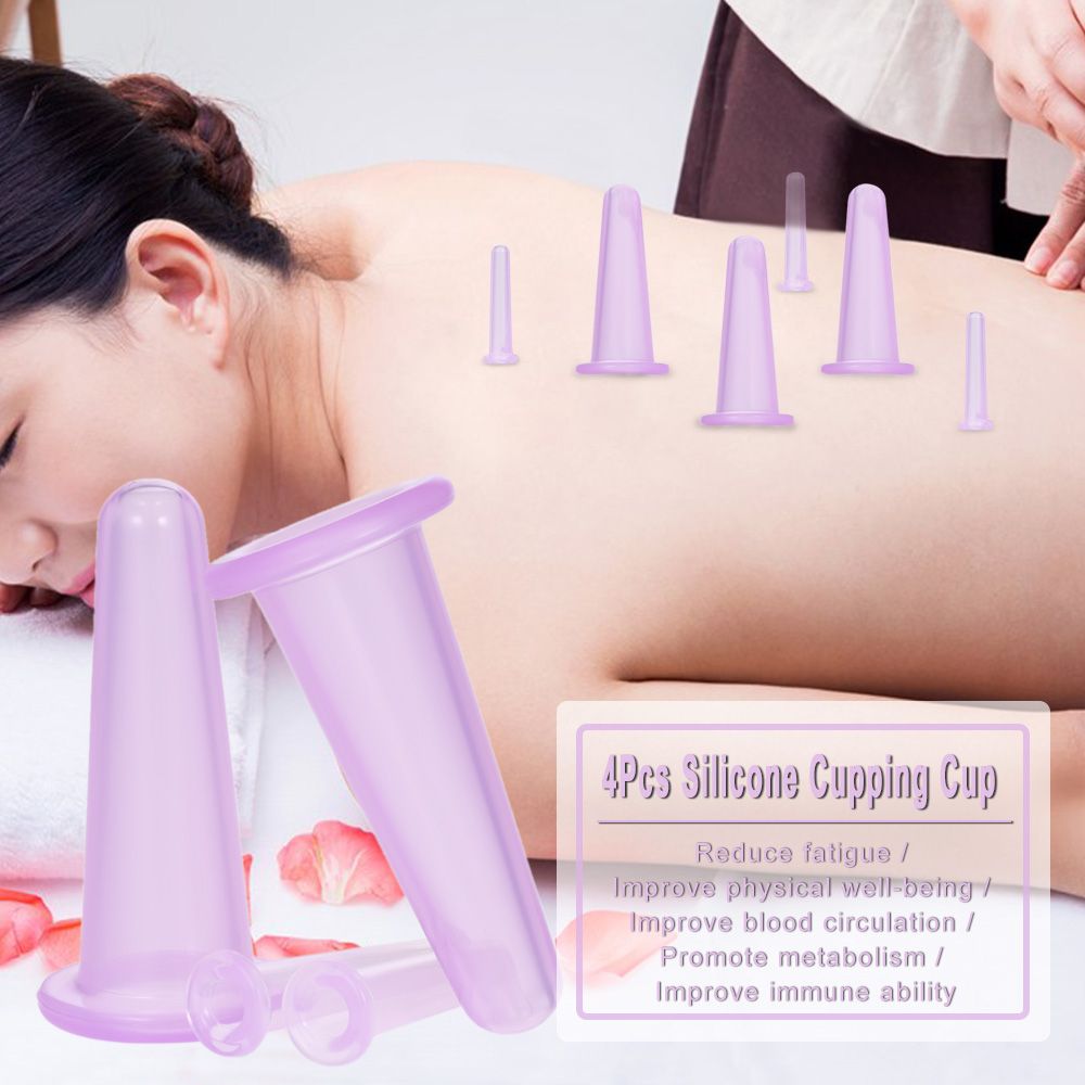 Cellulite Random Cupping Vacuum Colors Silicone Treatment 4Pcs/Set Cupping Care Cup Body Health Device Anti Massage