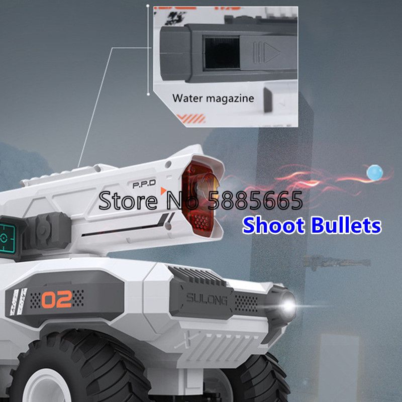 1: 14 Simulated Smoke 2-In-1 Remote Control Vehicle Cool Lighting Vacuum Tire