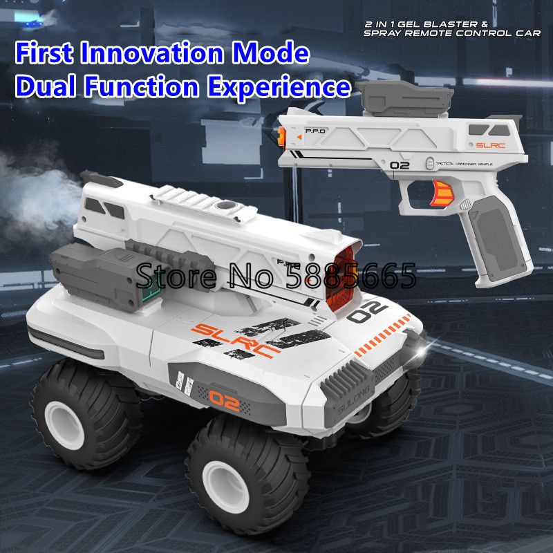 1: 14 Simulated Smoke 2-In-1 Remote Control Vehicle Cool Lighting Vacuum Tire
