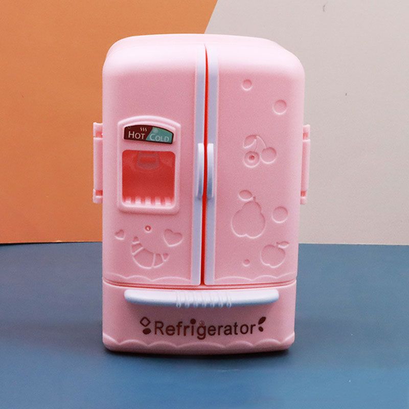 Double Door Refrigerator Mini Kitchen Miniature Toys Girl