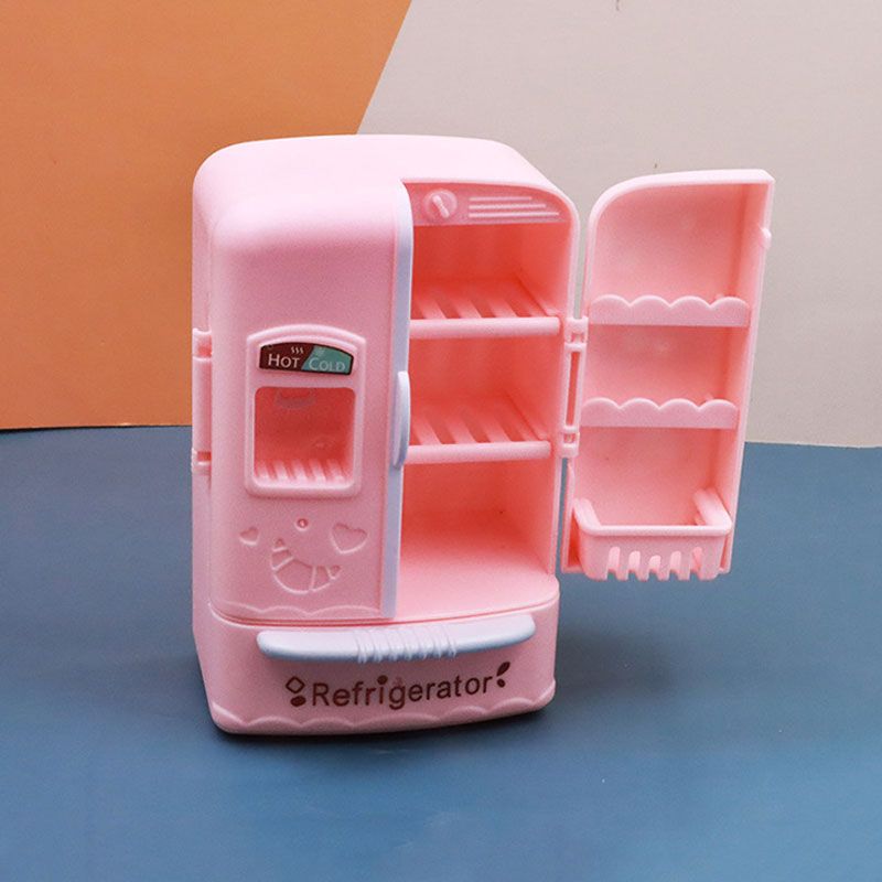 Double Door Refrigerator Mini Kitchen Miniature Toys Girl
