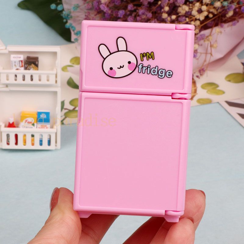 Double Door Refrigerator Mini Kitchen Miniature Toys Girl