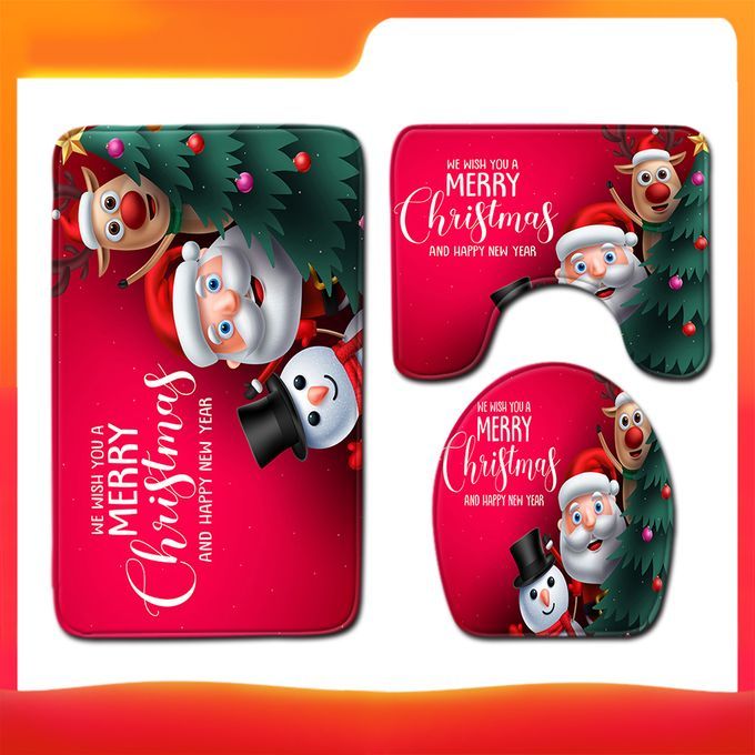 3Pcs/Set Christmas Style Santa Claus Printed Pattern