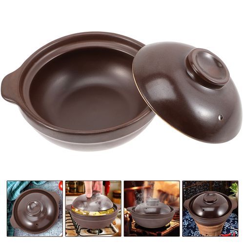 Pot Casserole Clay Cooking Stew Ceramic Souppan Hot Pottery