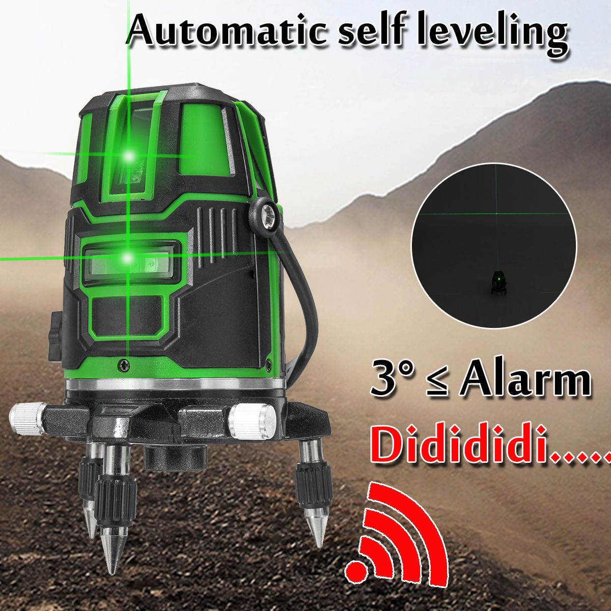 Strong Green Light 5 Line Laser Level 360 Rotary Laser Line