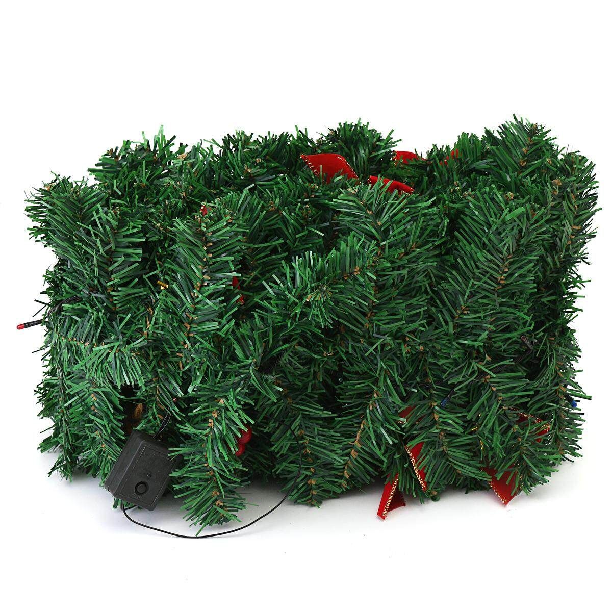 2.7M Long Christmas Xmas Garland Pine Wreath Fireplace Green Plant US 9FT