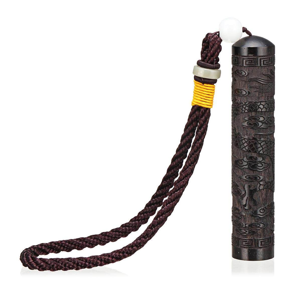 Dragon Snuff Bottle Metal Spoon Snorting Snorter Bullet Edc Blackwood Portable#