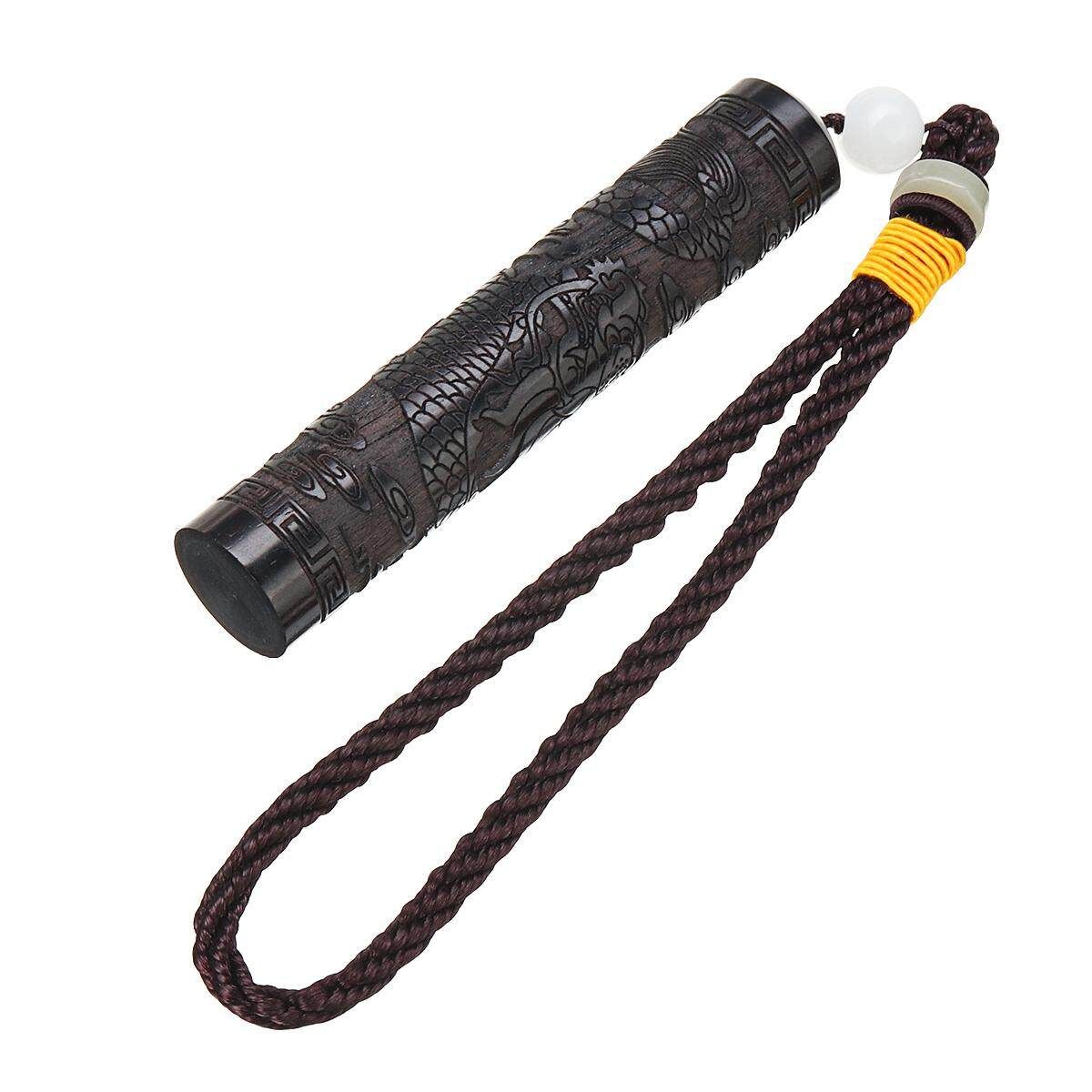Dragon Snuff Bottle Metal Spoon Snorting Snorter Bullet Edc Blackwood Portable#