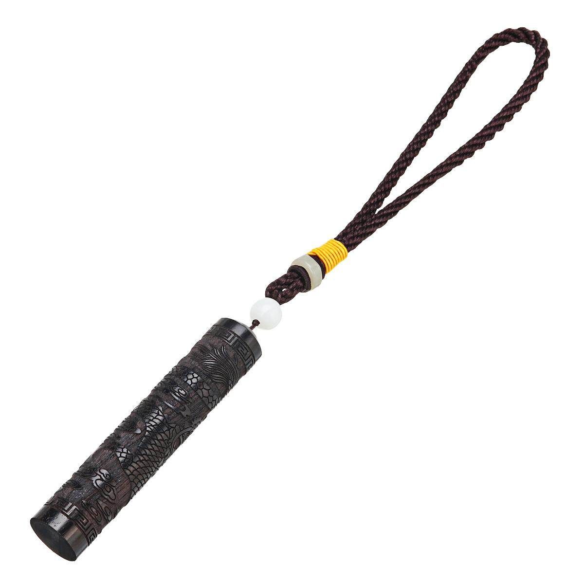 Dragon Snuff Bottle Metal Spoon Snorting Snorter Bullet Edc Blackwood Portable#