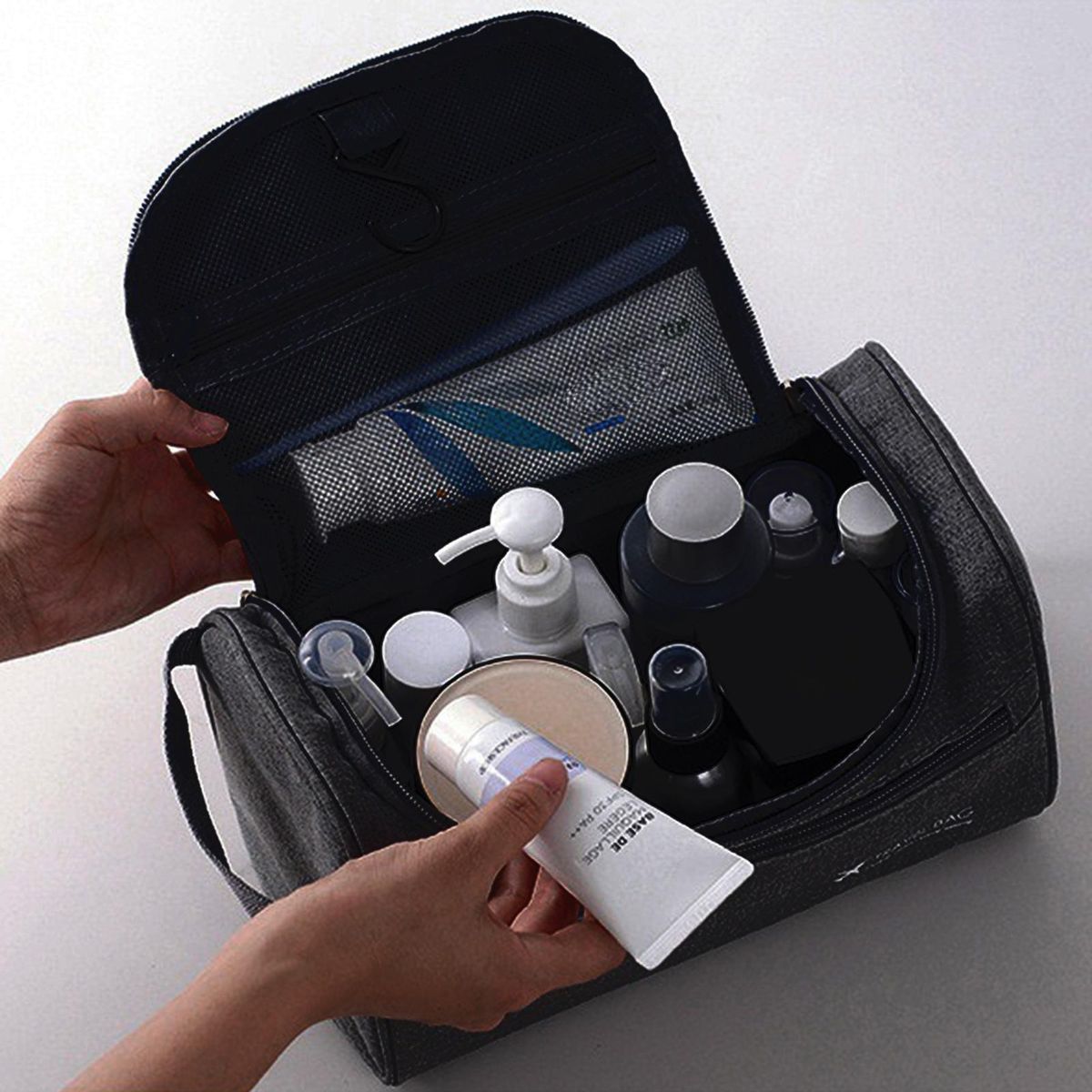Wash Pouch Men Travel Hanging Wash Pouch Black