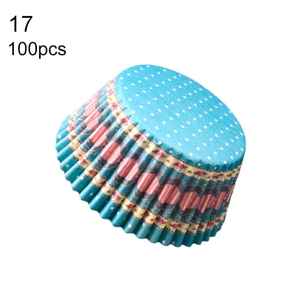 100Pcs Lovely Cupcake Cake Paper Cup Baking Chocolate-17#