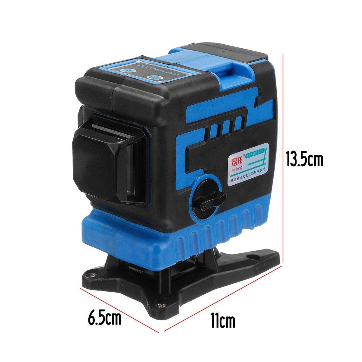 12 Lines Laser Level Green/Blue Self-Leveling 3D 360° Floor Tile Measure Tools Green Light 3
