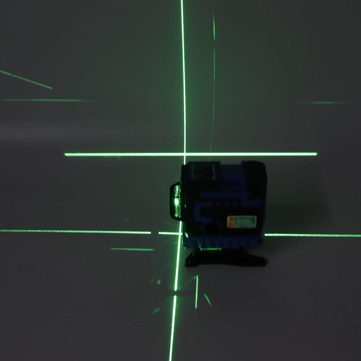 12 Lines Laser Level Green/Blue Self-Leveling 3D 360° Floor Tile Measure Tools Green Light 3