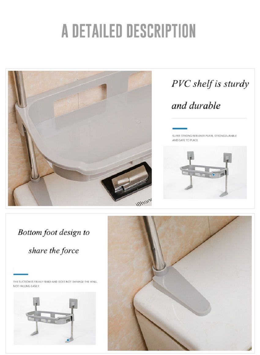 Multifunction Shelf No Drill Organizer Wall Mounted 2/3 Layr