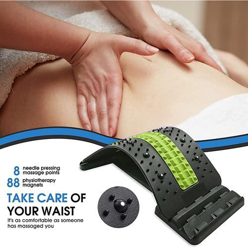 Stretcher Device For Back Massager - Black Green