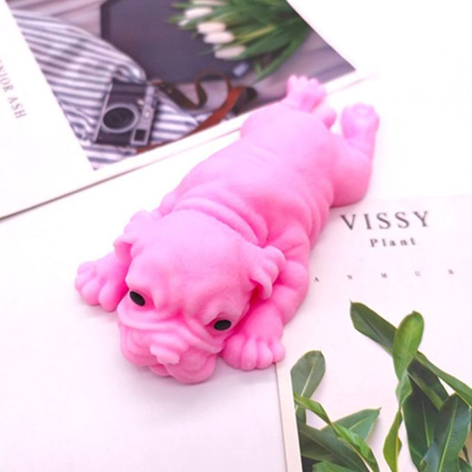 Anime Squishy Dogs Toys Stress Party De Ompression  Reative  Ulation Puzzle-pink-14cm