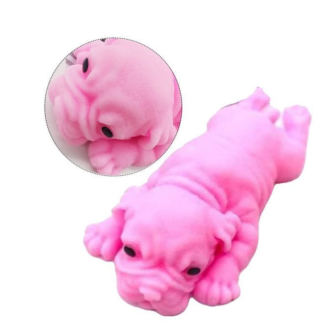 Anime Squishy Dogs Toys Stress Party De Ompression  Reative  Ulation Puzzle-pink-14cm