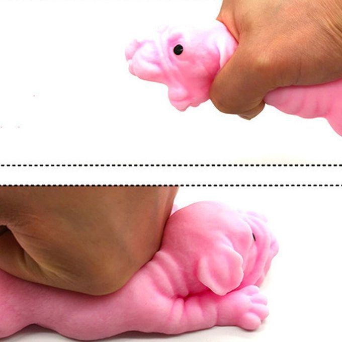 Anime Squishy Dogs Toys Stress Party De Ompression  Reative  Ulation Puzzle-pink-14cm