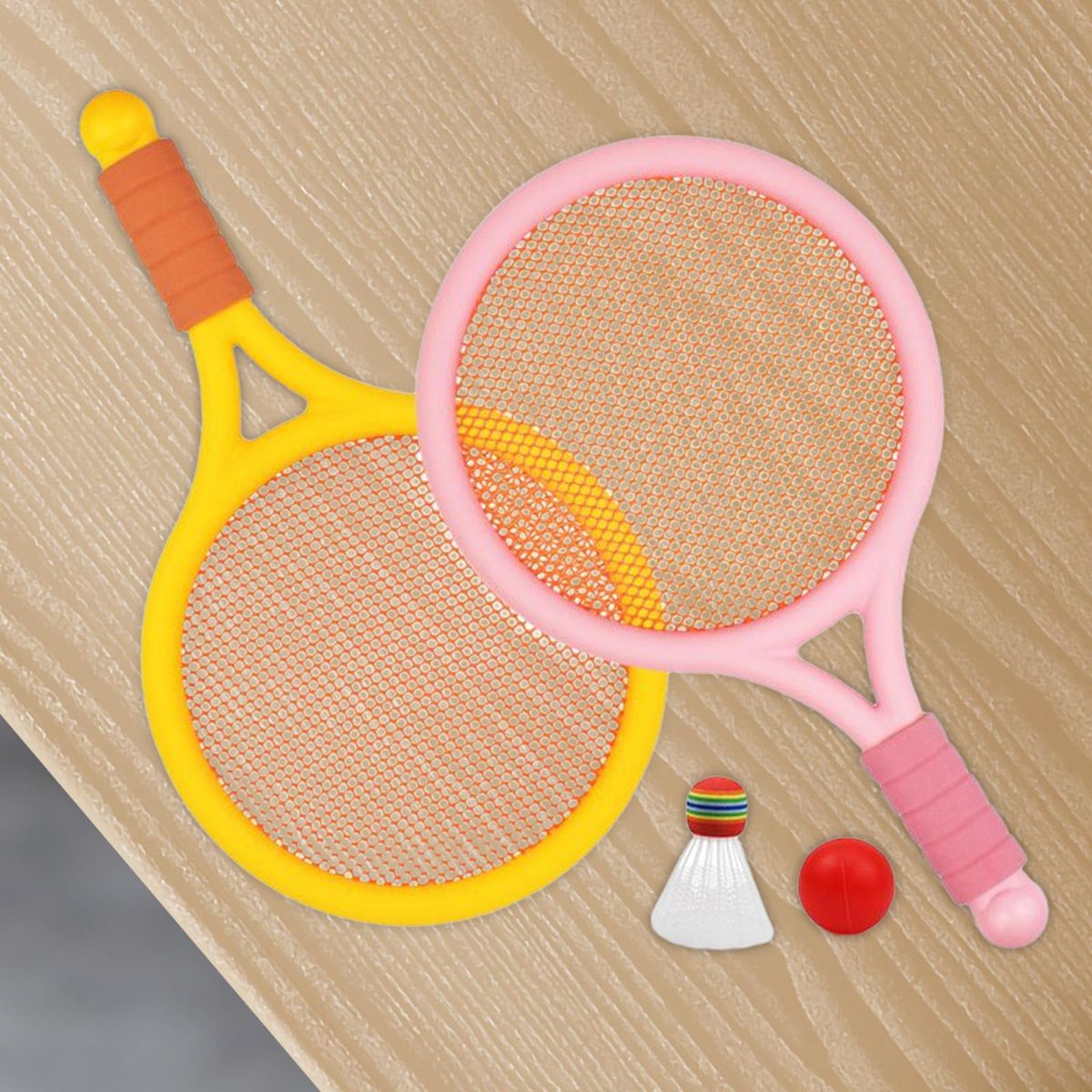 Kids Badminton Tennis Set With Ball And Shuttlecock Racket For