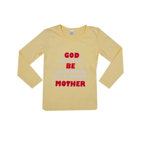 God Created Mother T-Shirt - Yellow