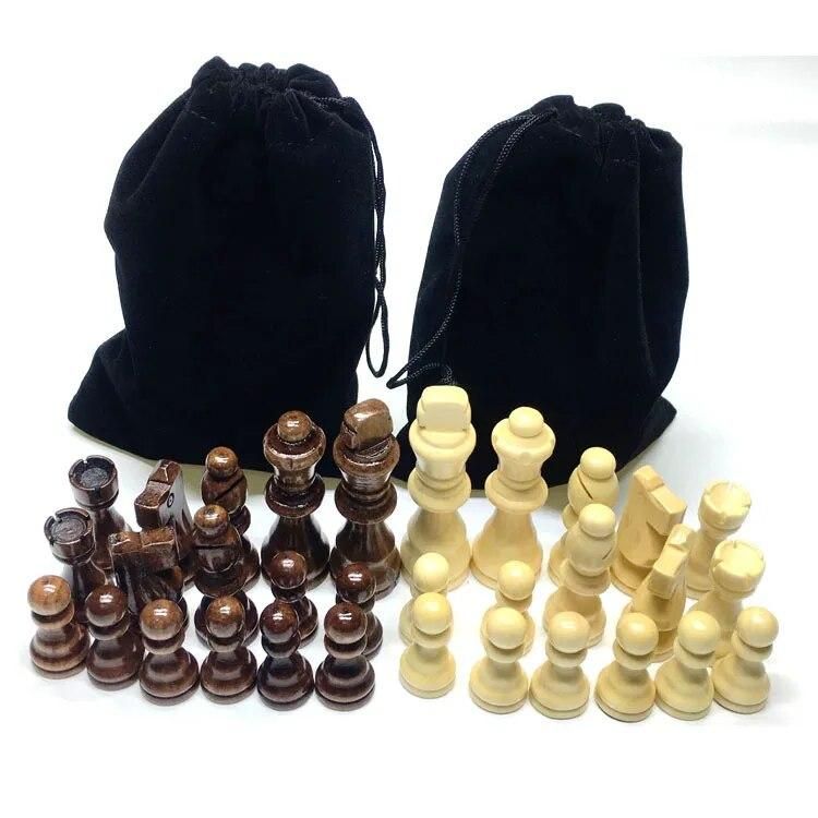 32pcs high-grade Funny wooden chess piece grid International checkers Chess Board Game Sports Entertainment  chess pieces