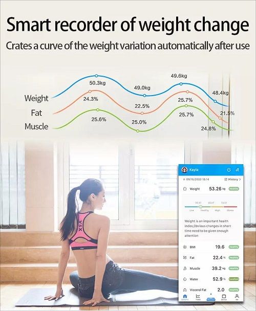 Digital Body Fat Weight Scale Bluetooth USB Scale