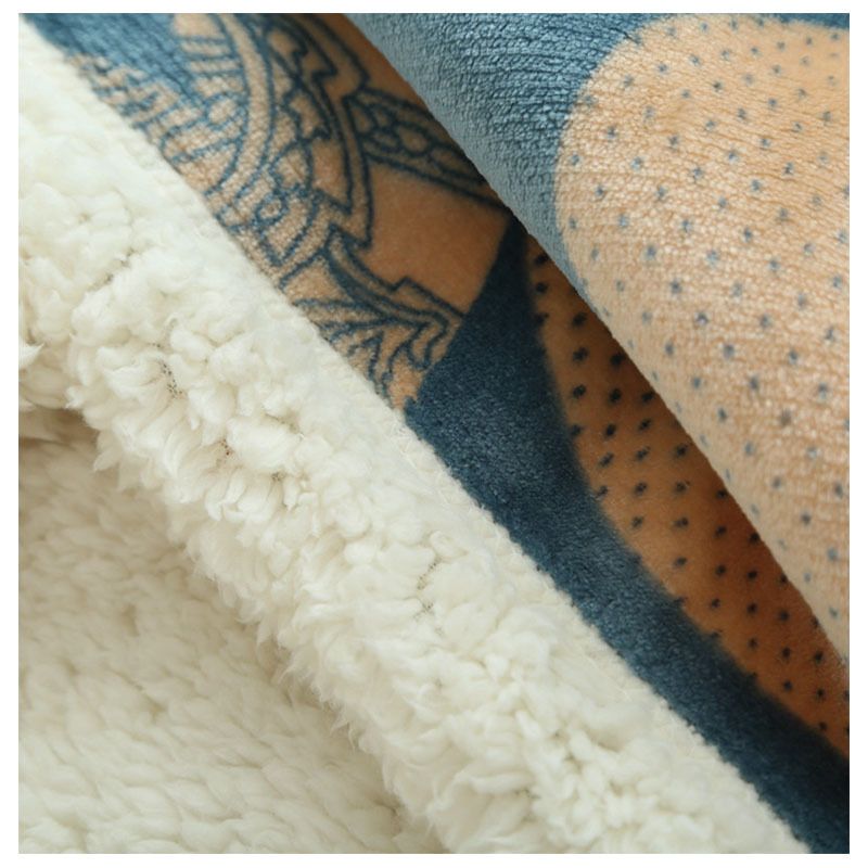 Flannel Blanket,Warm Breathable Cotten Blanket,90*120*3cm