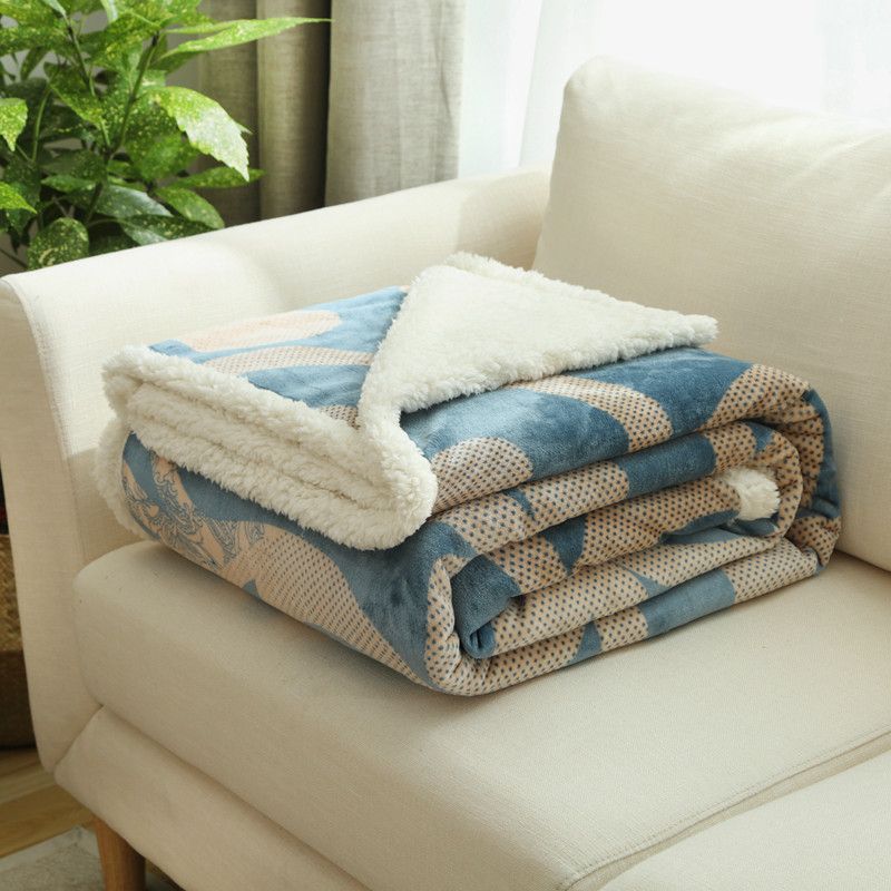 Flannel Blanket,Warm Breathable Cotten Blanket,90*120*3cm