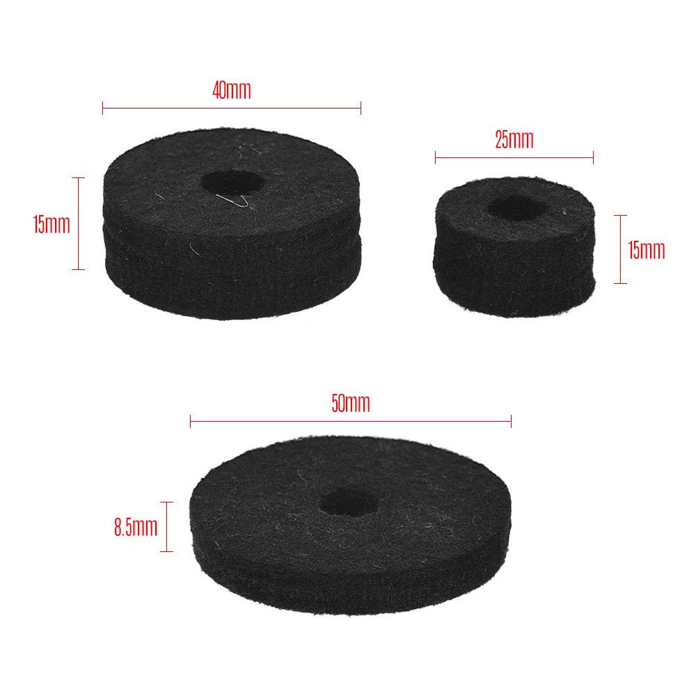 Pack Of 21 PCS Drumset Kit Accessories Cymbal Stand Felts