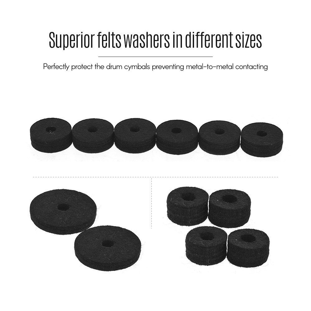 Pack Of 21 PCS Drumset Kit Accessories Cymbal Stand Felts