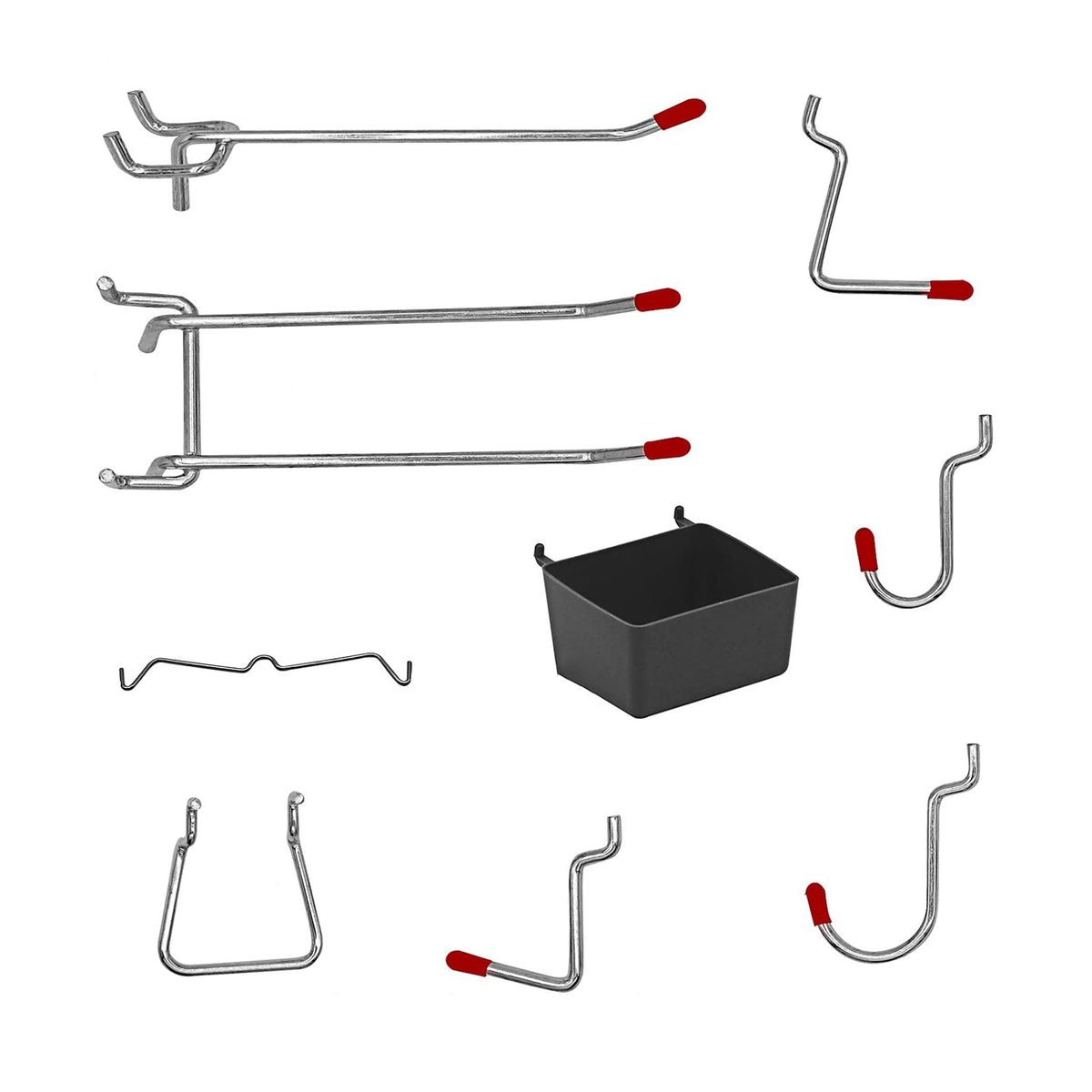 114Pcs Pegboard Hooks Assortment Easy Installation Pegboard Hook Silver