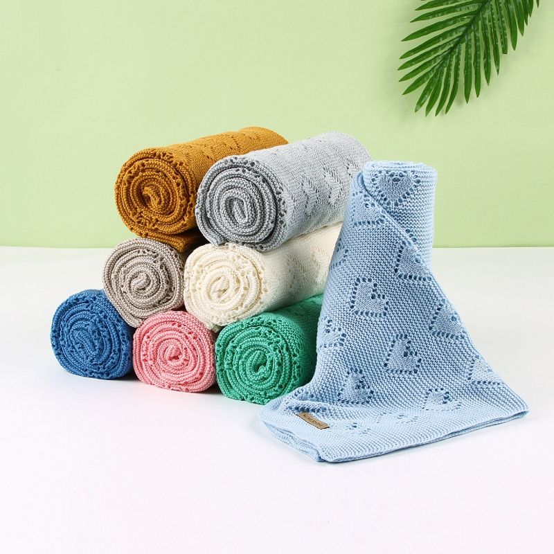 Baby Knit Love Hollow Windproof Air Conditioner Blanket