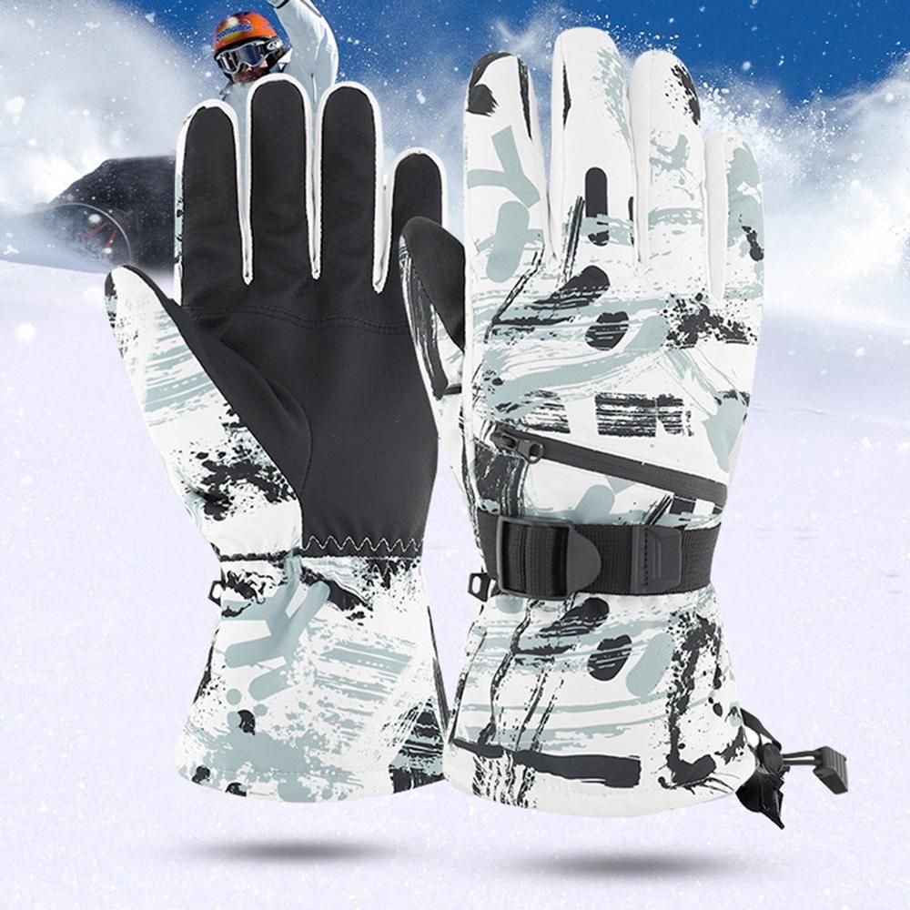 Snow Ski Gloves Waterproof & Windproof Winter Gloves Thermal Gloves Outdoor Warm Mittens Warm Touch Screen Gloves Full-Finger Mittens Cold Weather Hand Warmers for Skiing Driving Running Cycling