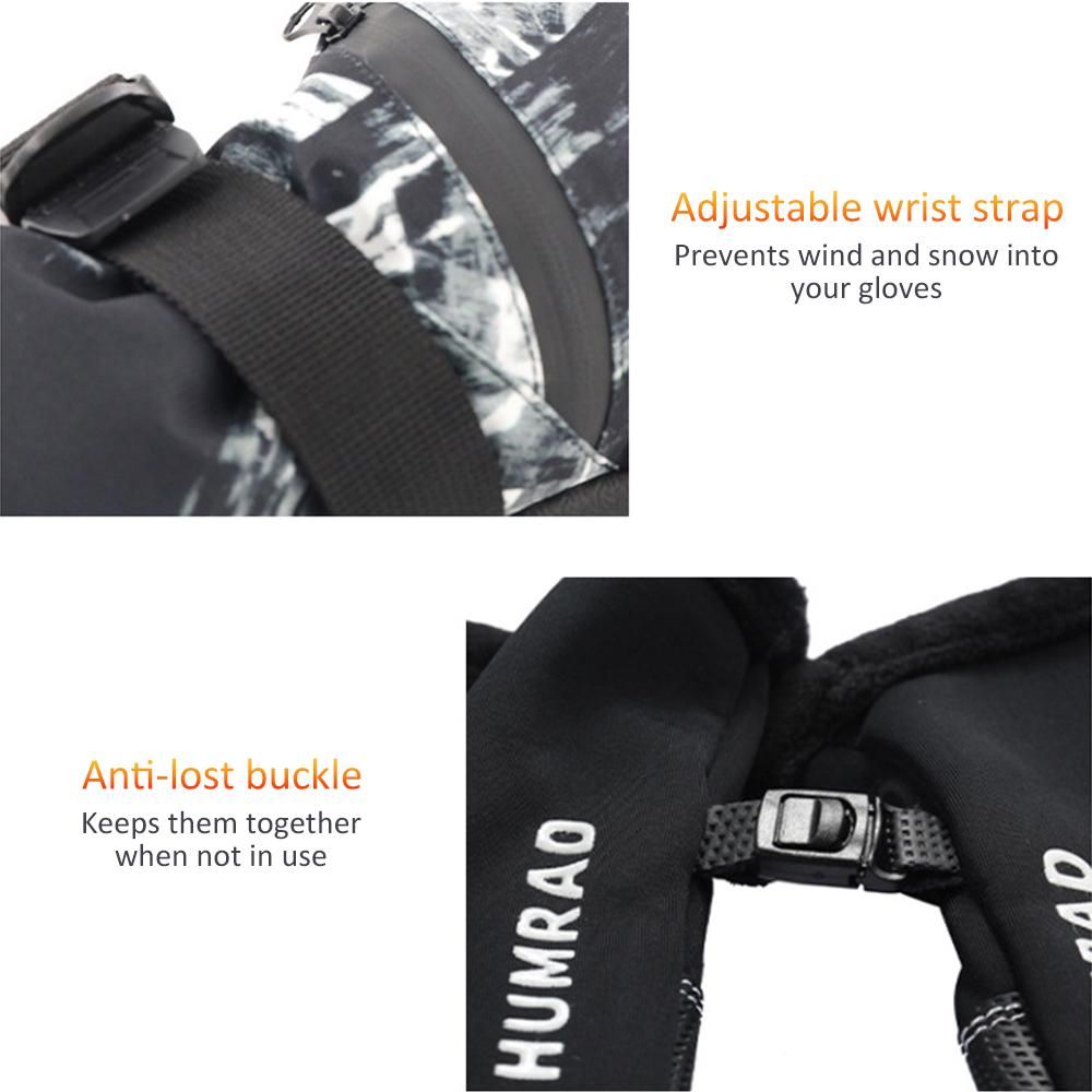 Snow Ski Gloves Waterproof & Windproof Winter Gloves Thermal Gloves Outdoor Warm Mittens Warm Touch Screen Gloves Full-Finger Mittens Cold Weather Hand Warmers for Skiing Driving Running Cycling