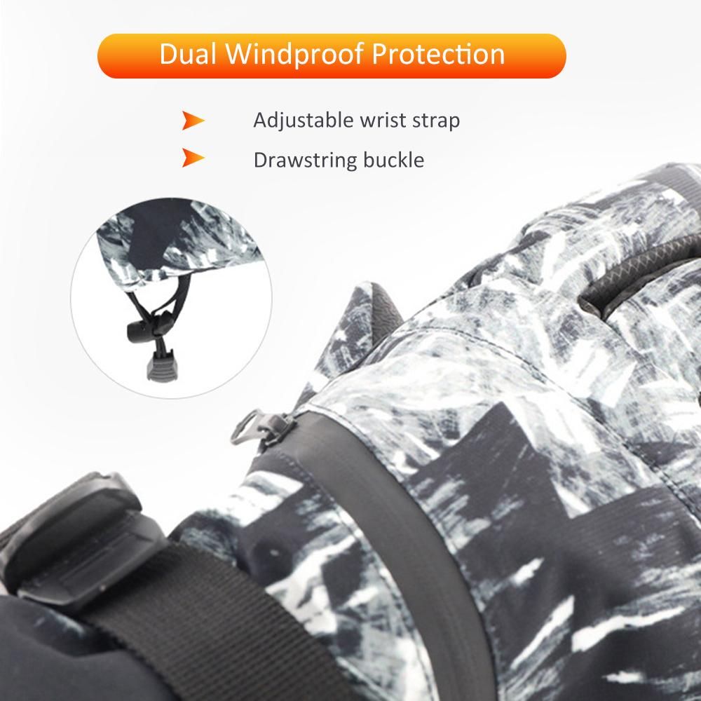 Snow Ski Gloves Waterproof & Windproof Winter Gloves Thermal Gloves Outdoor Warm Mittens Warm Touch Screen Gloves Full-Finger Mittens Cold Weather Hand Warmers for Skiing Driving Running Cycling