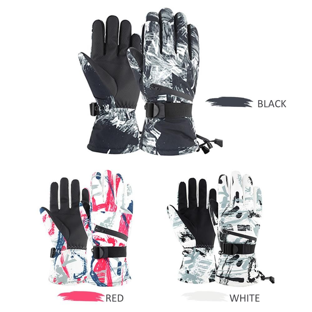Snow Ski Gloves Waterproof & Windproof Winter Gloves Thermal Gloves Outdoor Warm Mittens Warm Touch Screen Gloves Full-Finger Mittens Cold Weather Hand Warmers for Skiing Driving Running Cycling