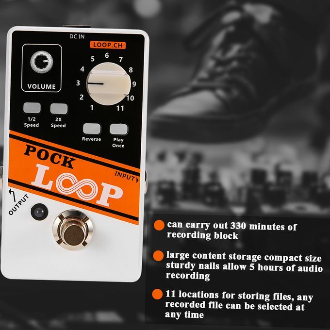 POCK LOOP Looper Guitar Effect Pedal 11 Loopers Max.330mins