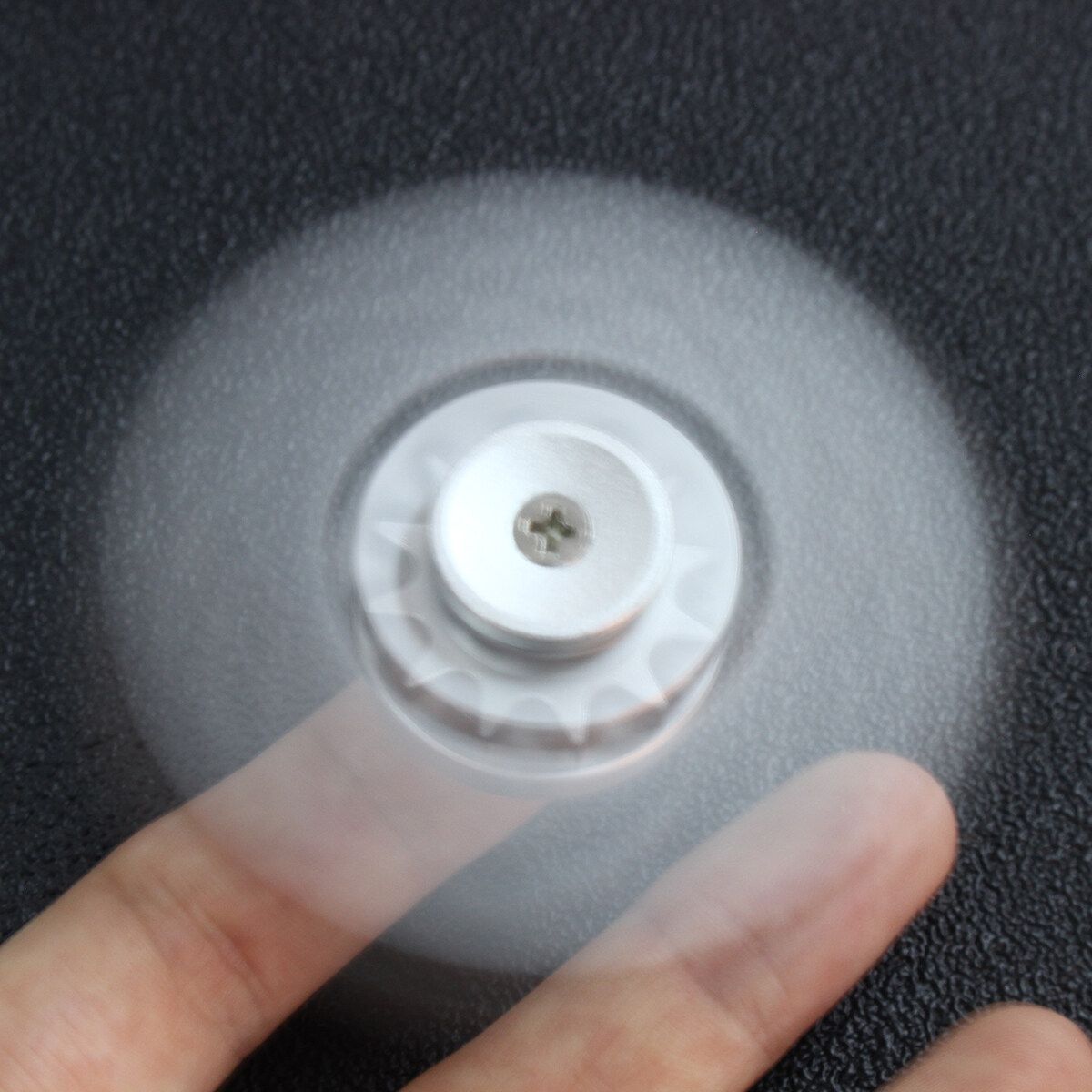 Aluminum Gear Tri Hand Spinner Finger Spiral Fidget Focus Stress Adult Kid Silver (silver)