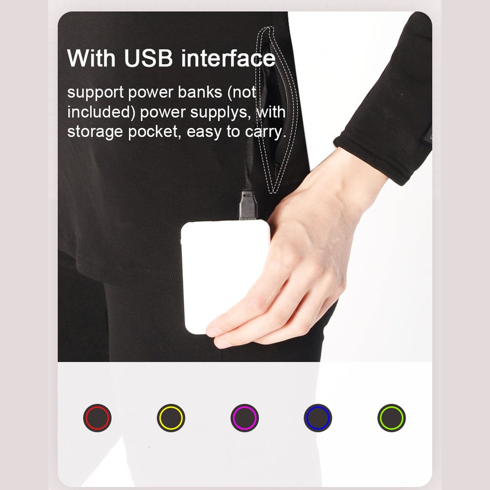 Intelligent Heating Thermal Underwear Set 8-Zone USB