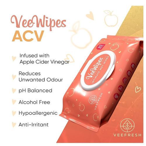 ACV (30pcs) Apple Cider Vinegar Infused Wipes For Sensitive