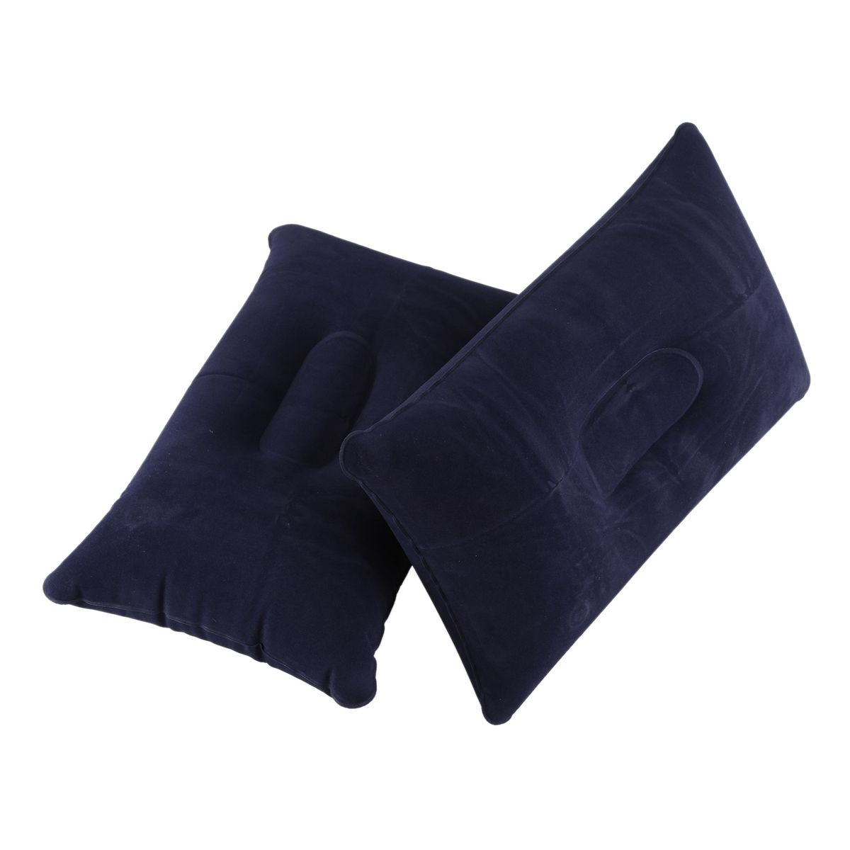 2PCS INFLATABLE TRAVEL PILLOW In CAR Deep Blue
