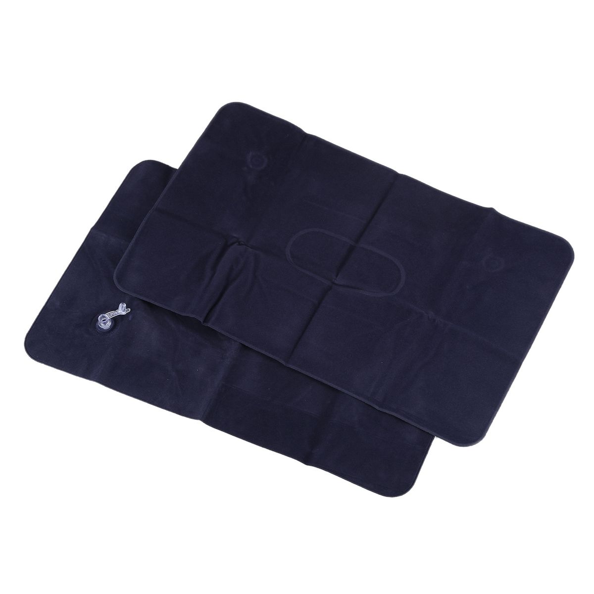 2PCS INFLATABLE TRAVEL PILLOW In CAR Deep Blue