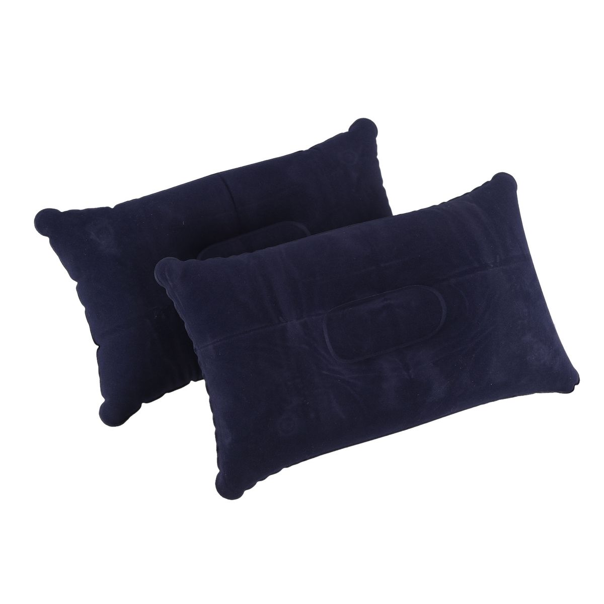 2PCS INFLATABLE TRAVEL PILLOW In CAR Deep Blue