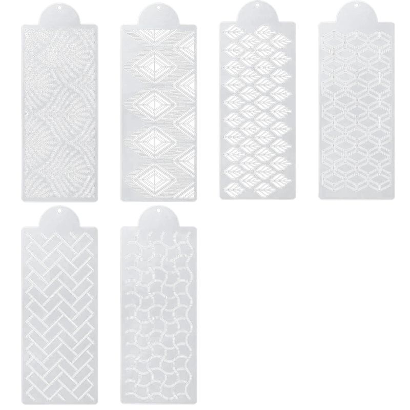 6 Pcs Cake Decorating Stencils Floral Cake Templates Cake