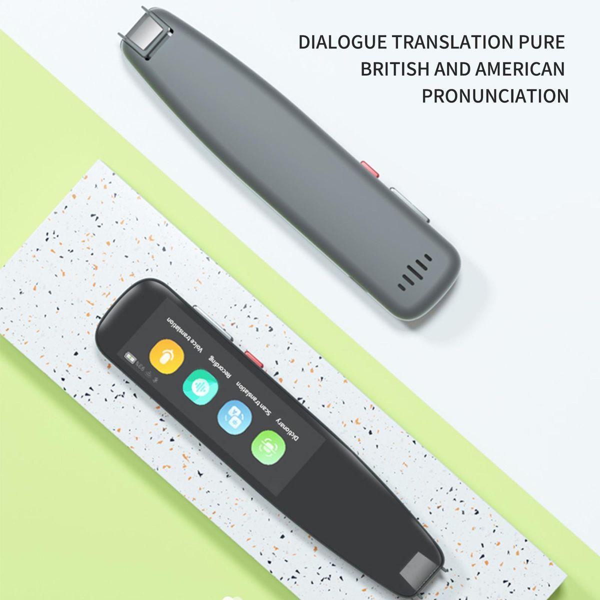 DOSMONO Dictionary Translation Pen Scanner Text Scanning Reading Translator Device Multilingual Scanner WiFi/Hotspot Connection/Offline Recording Pen Support 112 Languages Chinese/English/Japanese/Korean Voice Translation Rec