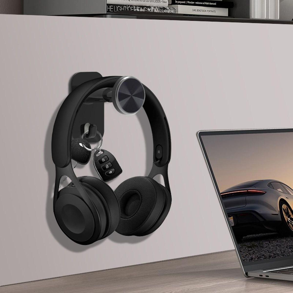 Z18 Headphone Holder Computer Gaming Headset Hanger Telescopic Design Earphone Holder Wall Display Stand Rack For Gaming Headphones Computer Gamer