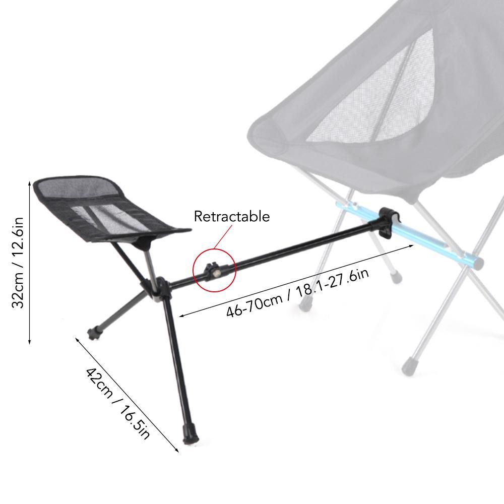 Portable Stool Aluminum Alloy Footstool Collapsible Beach Camping Chair Folding Outdoor Fishing Foot Rest Foot Recliner